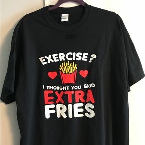 NWOT xl black T-shirt funny/gag tee shirt